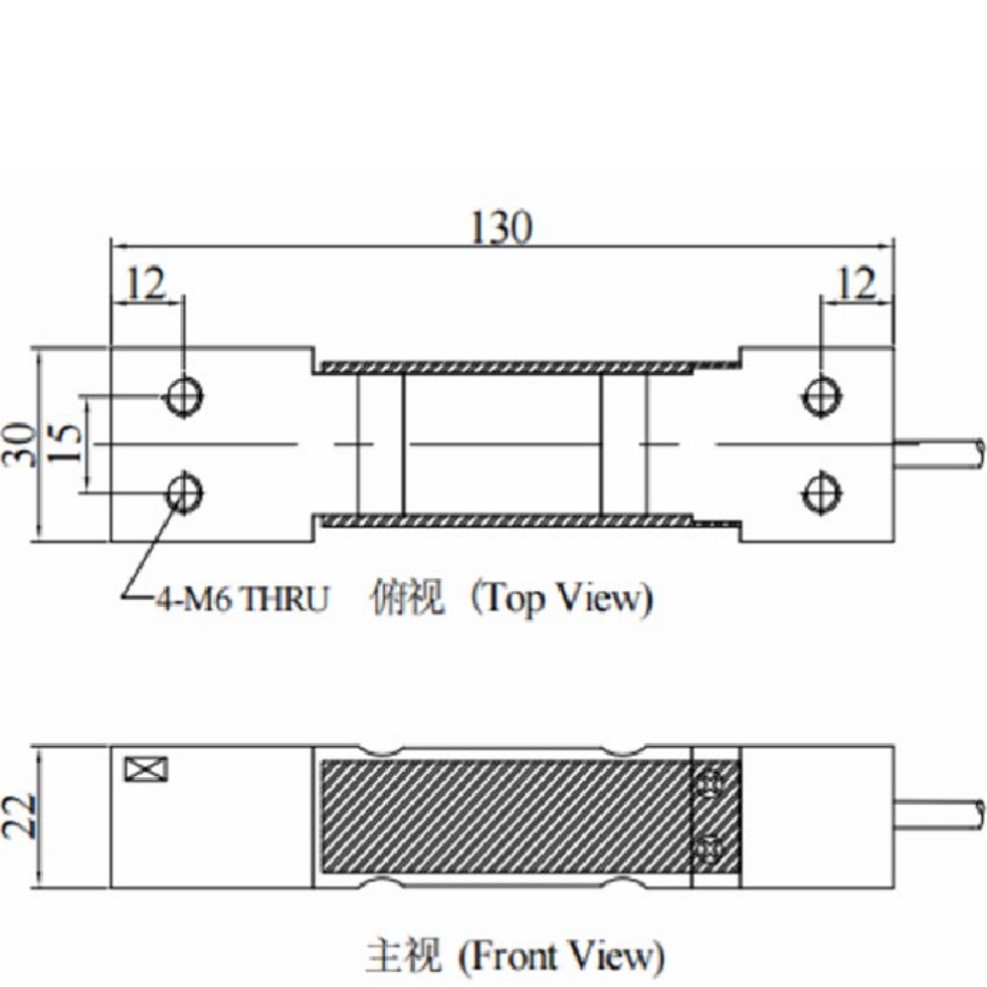 PSLC-D1ZSS不銹鋼電子秤單點(diǎn)式稱重傳感器5-50kg：高精度、IP67/IP68防水與耐腐蝕尺寸圖